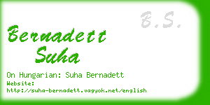 bernadett suha business card